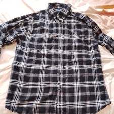 Used medium Men's Winter Checked Long Sleeve Shirt With Pocket multi 