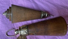 1x Toilet cistern pulls Blinds light c1920 Oak Wood & brass Art Nouveau 175x56mm