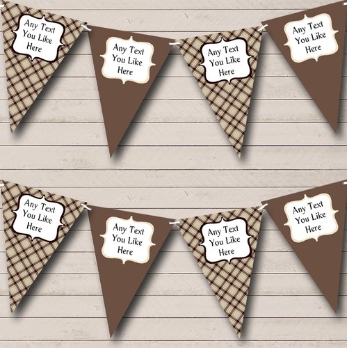 Party banner bunting brown - party,