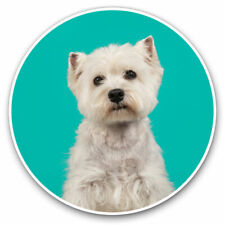 2 x Vinyl Stickers 10cm - Cute West Highland Terrier Dog Westie Puppy Cool Gift