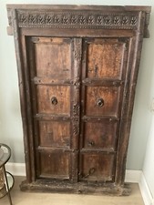  Vintage large Indian carved wooden door 