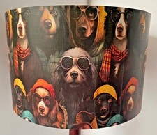 Hipster Dog Lampshade, light