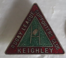 Keighley Rugby League Supporters Club enamel pin Badge c1960's Vaughton's Ltd