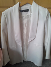 zara white tuxedo blazer brand new size small