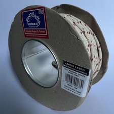 No.2 (6mm x 50m)  Quality Everlasto Traditional Redspot Waxed Cotton Sash Cord