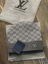 Gray Monogram Knit Beanie LV