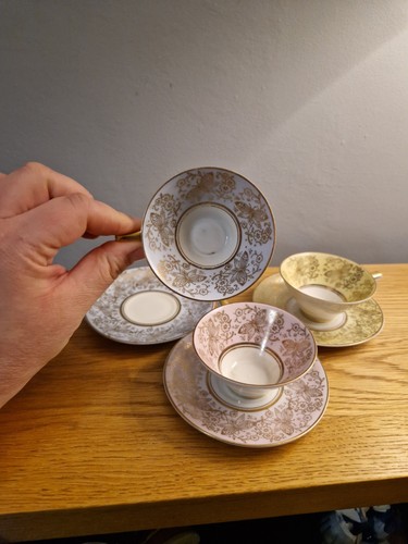 Demitasse cups saucers x3 - cups,