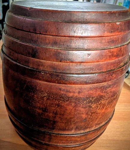 Collectable wooden tobacco jar - collectable,