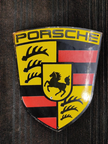 Porcelain porsche enamel metal - porsche,
