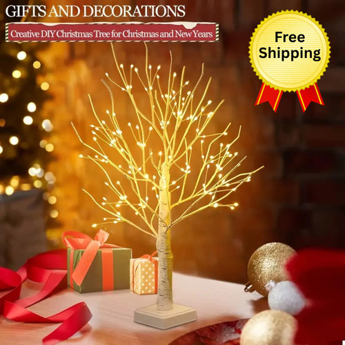 Led birch tree light - tree, warm