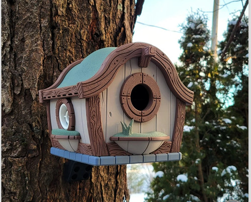Hobbit house birdhouse - house,
