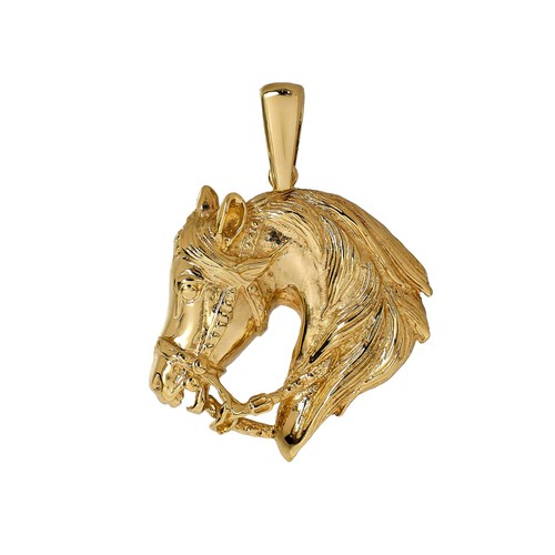 Pre owned 9ct gold horse - pre-owned,