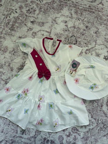 Girls white floral 3pc - white,