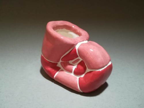 Red mosaic ceramic - mosaic, shell