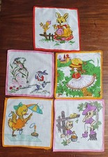Vintage 70s Childrens Hankies