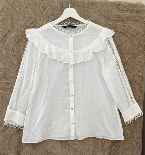 Women zara white broderie - zara,