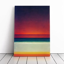 Stellar Abstract Sunset Canvas Wall Art Print Framed Picture Decor Dining Room