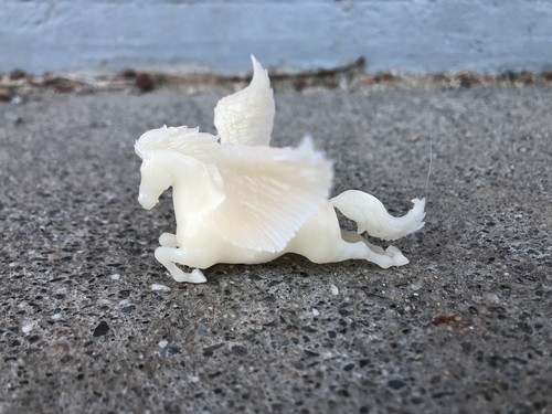 Resin leaping pegasus horse - leaping,
