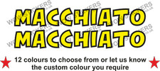 2 x Macchiato Stickers decals