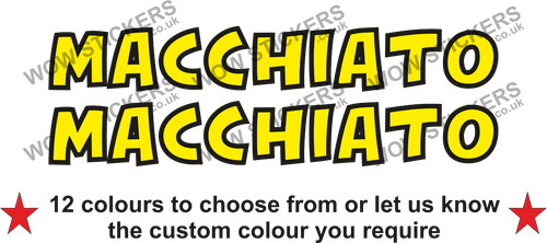 Macchiato stickers decals - x,