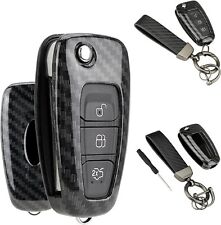 ABS Carbon Fiber Car Key Cover For Ford Transit Custom Connect Van Focus MK3... 