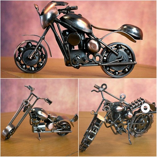 Nuts bolts bike sculptures - nuts,