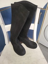 UGG Black Tall Boots Size 3 EU 36 Perfect Condition Suede Spotless Rare Model