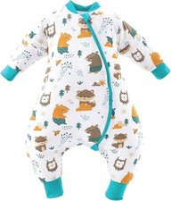 Sleeping Bag Winter with Feet, 2.5 Tog Removable Sleeves Cotton Outer Layer