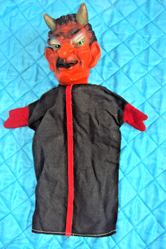 Vintage devil hand puppet - vintage,