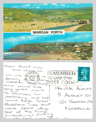 Vintage postcard mawgan - postcard,