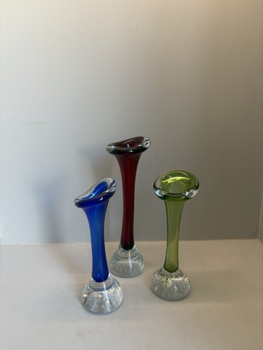Vintage swedish art glass bud - glass,
