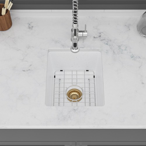 White quartz composite - white,