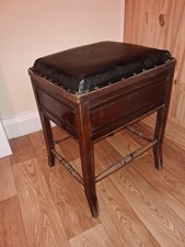Antique Wooden Piano Stool