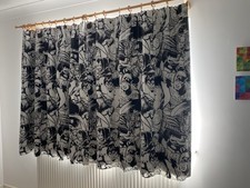 Marvel Super-Heroes Black & White Pencil Pleat Curtains 70” wide x 53” drop