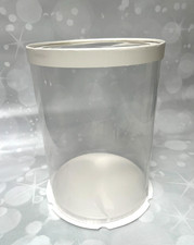 Round Clear Tall Cake Presentation Boxes x 10 - 8inch diameter board/ 12inch