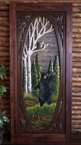 Handmade bear screen - handmade, door