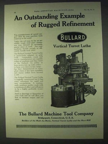 1922 bullard vertical - 1922,