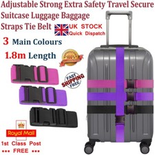 2x Adjustable Travel Luggage Suitcase Straps Belts Tie Secure Safety Baggage Bag