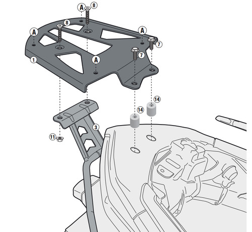 Rear attachment kappa - kappa, monokey