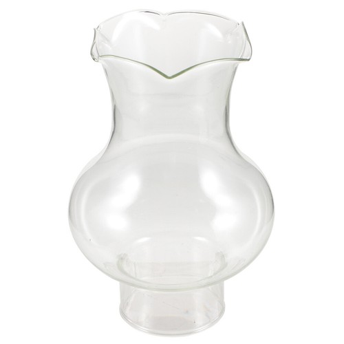 Clear glass oil lamp - oil, chimney