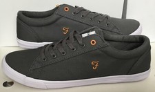 Farah Vintage Mens Brucey Canvas Pumps Grey  UK Size 8 RRP £ 49.99
