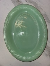 VINTAGE FIRE KING JANE RAY JADEITE SERVING PLATTER USA 9” x 12”- GREAT CONDITION