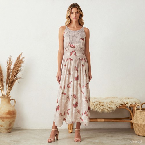 Summer maxi dress oasis - dress, beige