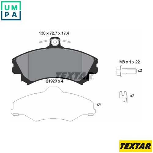 Brake pad set - disc,