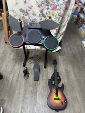 Xbox 360 Wireless Guitar Hero World Tour Drums, Guitar & Mic 
