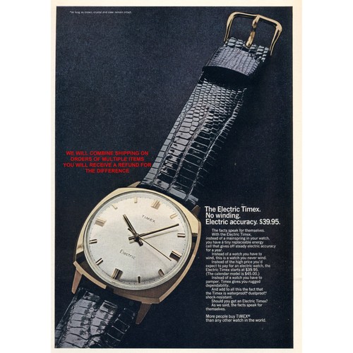 1968 vintage print timex - vintage,