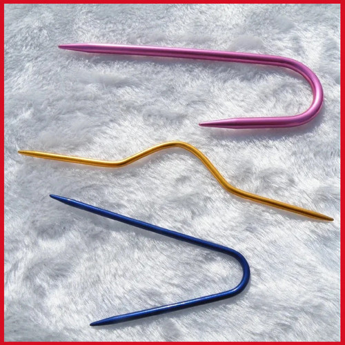 3pcs aluminum curved - 3pcs, crochet