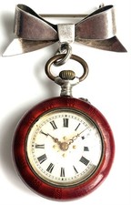 Fob Watch Silver And Red