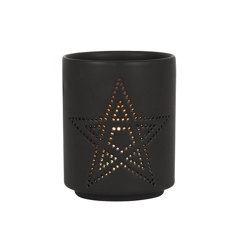 Black pentagram ceramic - black,