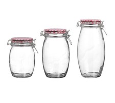 Glass Storage Clip Top Jars